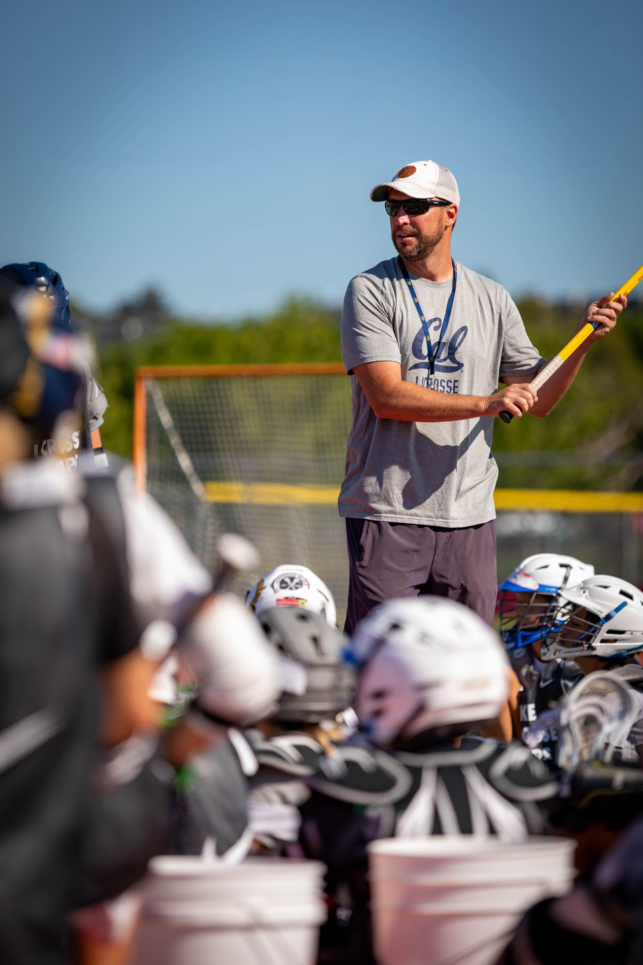 Ned Webster coaching on the field